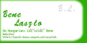 bene laszlo business card